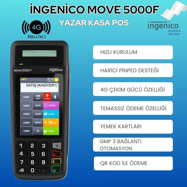 Ingenico Move/5000 F Yazar Kasa Pos