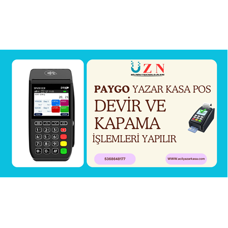PAYGO SP 630 ECER YAZARKASA DEVİR VE KAPAMA İŞLEMLERİ