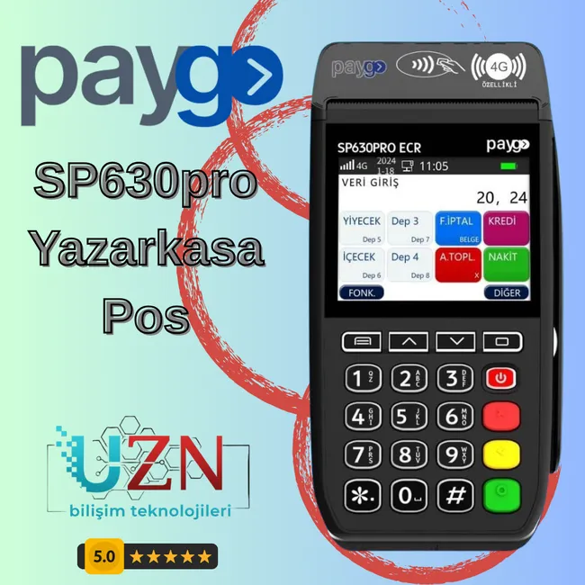 Paygo SP630 Pro Yeni Nesil Yazar Kasa POS - Temassız ve 4G Destekli