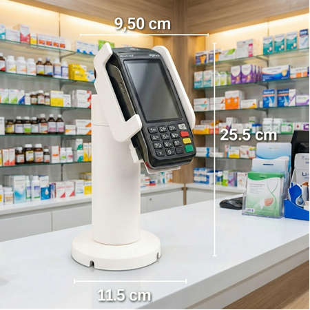 Tüm Modellere Uyumlu Yazar Kasa POS Standı - Döner Başlıklı (Siyah / Beyaz Seçenekli)